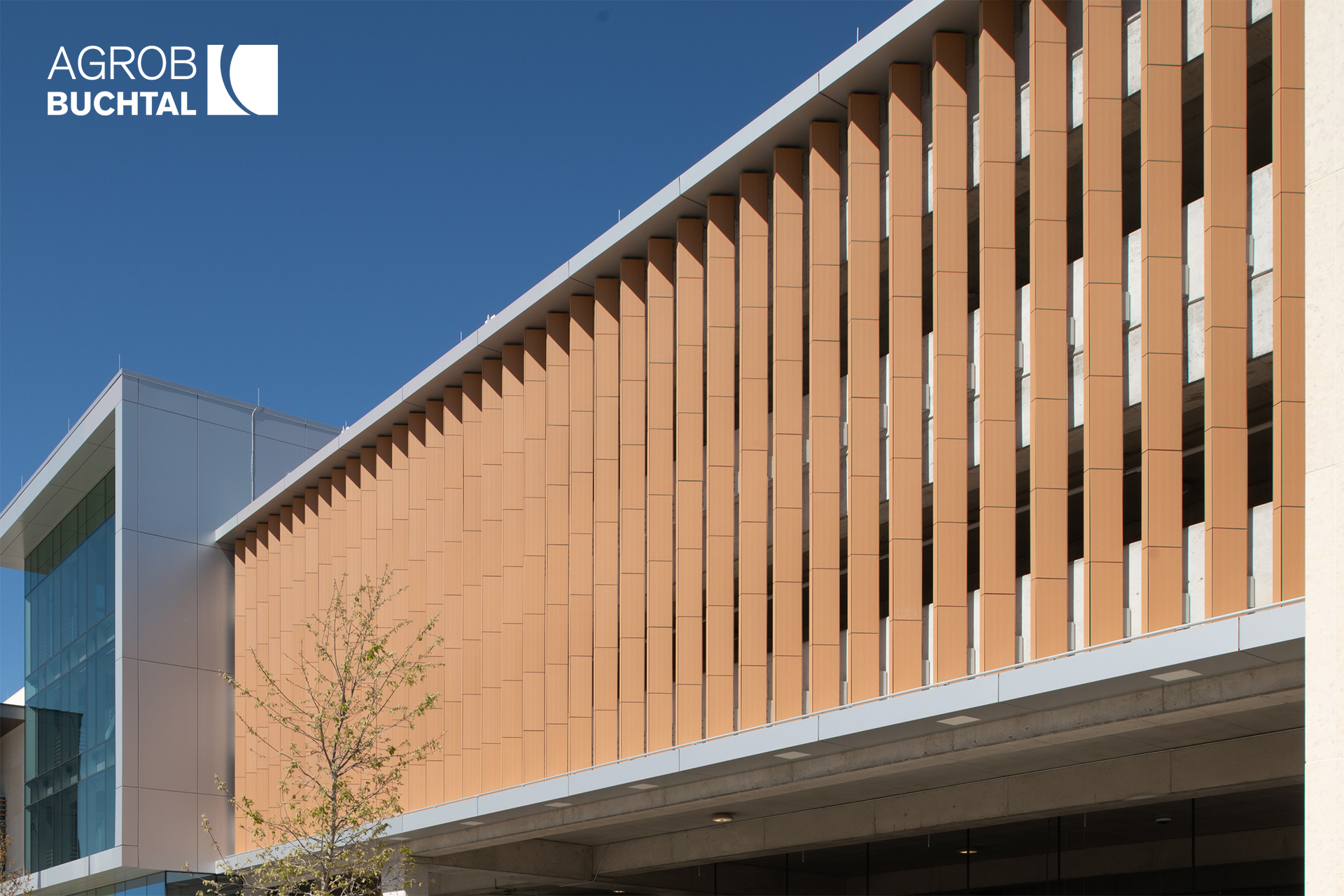 Round Rock Public Library, Smooth and Grooved KeraTwin Panels, KeraShape Baguettes, Natura 412 Salmon