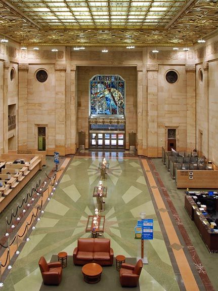 Interior of the Gulf Building in Houston, Texas